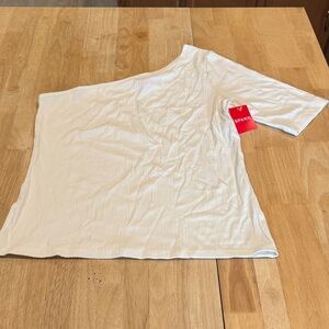 SPANX Ivory Ribbed Top size large NWT